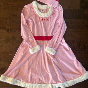 Pink Jovie Dress Hanna Andersson size L The Elf with hat